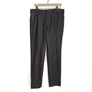 Polo Ralph Lauren Men Charcoal Pinstripe Wool Dress Pants Size 34 Made in Italy